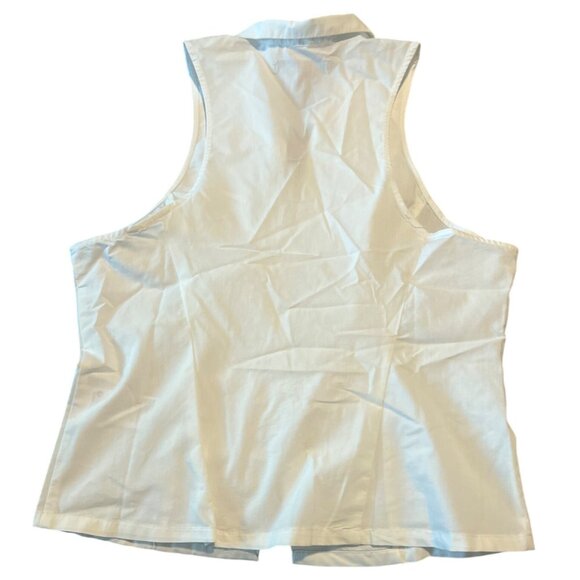Urban Outfitters Party Girl Cotton-Blend Button Down Sleeveless Shirt NWT L - Picture 11 of 11